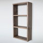 Hanah Home Raf250 Estantería de pared en madera de abeto color nogal